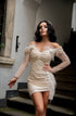 Mini bridal dress glitter